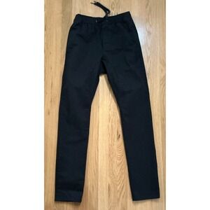 Zanerobe Black Drawstring Pants Men's 30 Slim Tapered Jogger Stretch